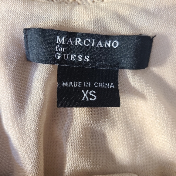 Guess By Marciano Women's Bodycon Lace Beige Flirty Feminine Bodysuit - Picture 8 of 11